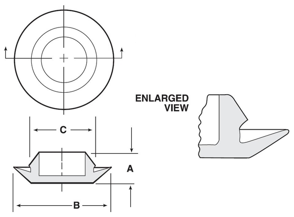 BPF-3/8-3 Button Plug Flush Head LDPE