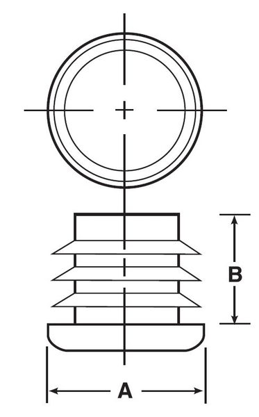 CCF-4-4-8 Round Tubing Plug LDPE