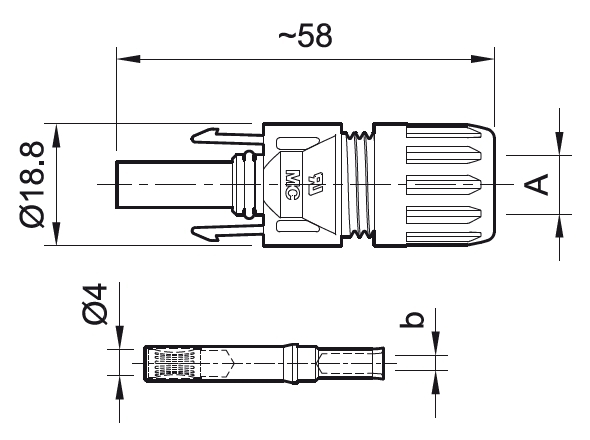 32.0792-UR PV-KBT4/5X-UR - Female Cable Coupler MC4