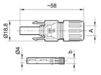 32.0016P0001-UR PV-KBT4/6II-UR - Female Cable Coupler MC4