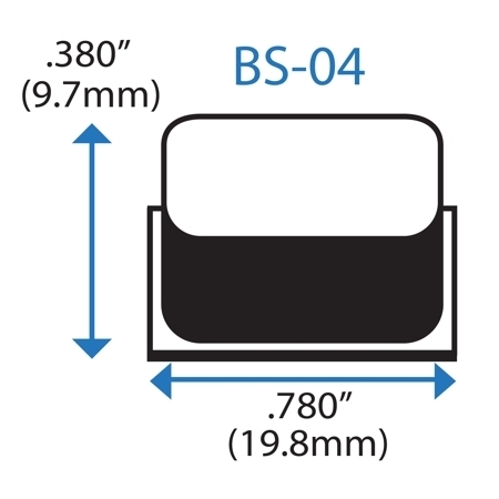 BS-04 GRAY Adhesive Back Bumper - Square