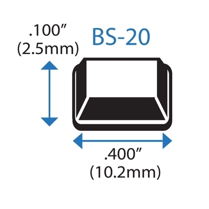 BS-20 WHITE Adhesive Back Bumper - Square