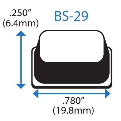 BS-29 BLACK Adhesive Back Bumper - Square