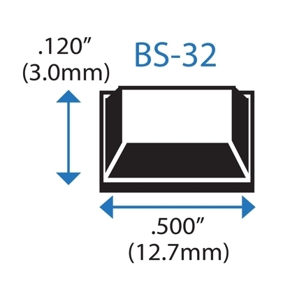 BS-32 BLACK Adhesive Back Bumper - Square