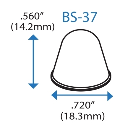 BS-37 CLEAR Adhesive Back Bumper - Conical