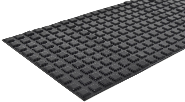 BS-20 BLACK Adhesive Back Bumper - Square