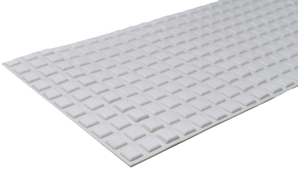 BS-20 WHITE Adhesive Back Bumper - Square