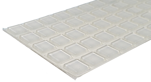 BS-36 CLEAR Adhesive Back Bumper - Square