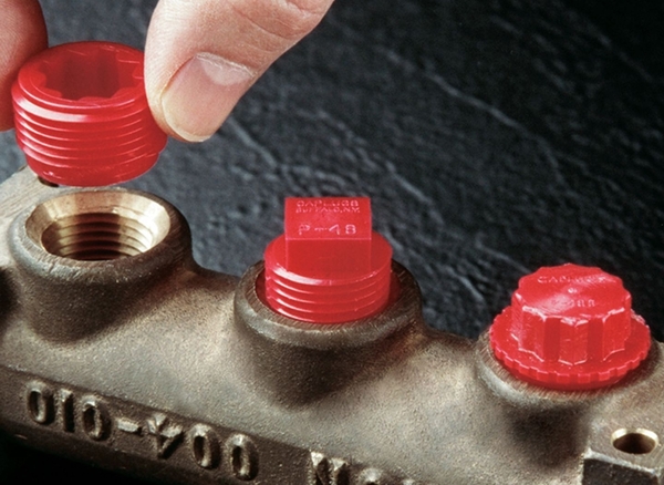 P-28 Square Head Plug for NPT Threaded Ports - Red