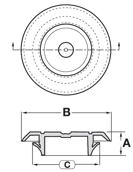 BPFE-19MM 19MM Ergonomic Button Plug - Flush