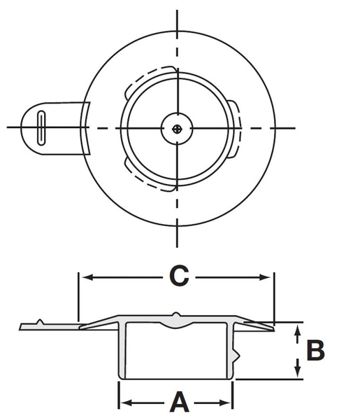 PIP-1 5/8-TAB Push-In Plugs with Tab LDPE