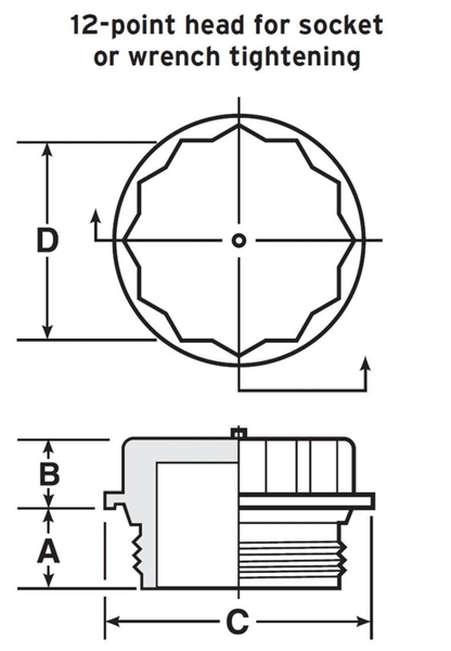 RPO-M22X1.5 THREADED PLUG ISO 22 x 1.5 GREEN