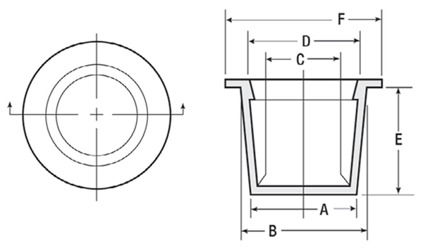T-44 Red Tapered Cap / Plug LDPE