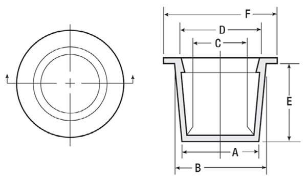 T-1100 Red Tapered Cap / Plug LDPE