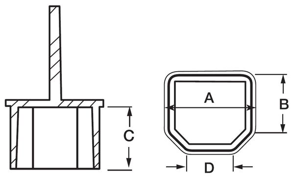 USB-B-PLUG PLUG FOR TYPE B FEMALE PORT