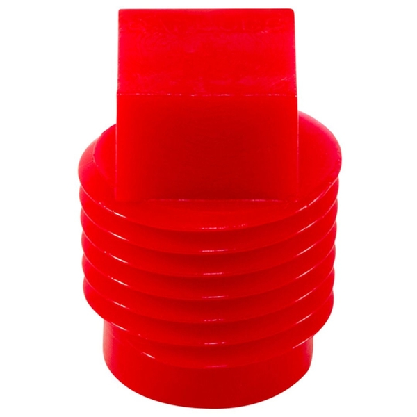 P-38 Square Head Plug for NPT Threaded Ports - Red