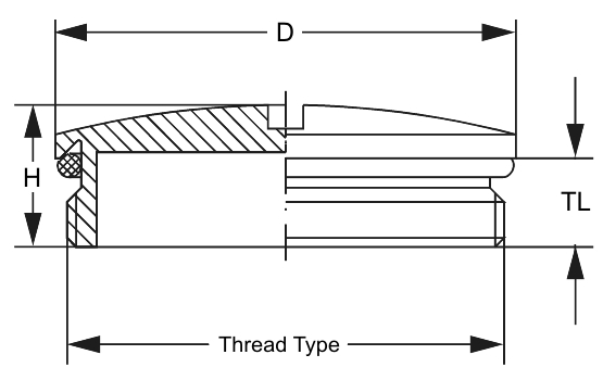 DM-32-BR-B M32 Threaded Plug Nickel Plated Brass w/ Buna-N O-Ring
