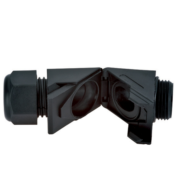 ED20MA-BK Dome Top Black Nylon M20 Elbow Fitting