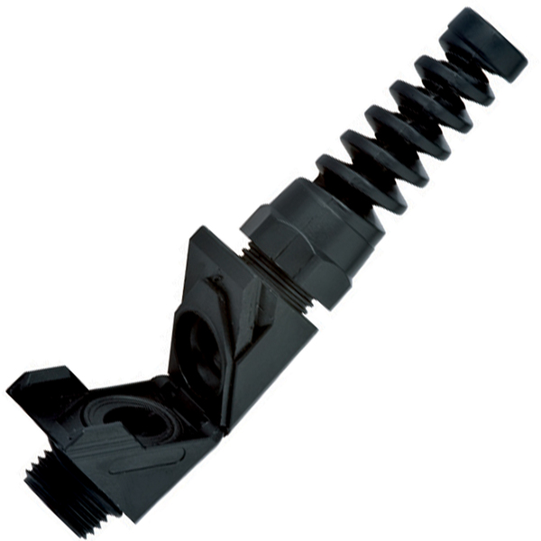 EF20MR-BK Flex Top Black Nylon M20 Elbow Fitting