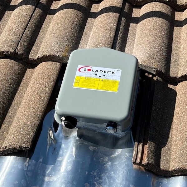 0766-41AD SolaDeck PV Junction Box for Deep Tile & Slate Roofs