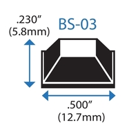 BS-03 WHITE Adhesive Back Bumper - Square