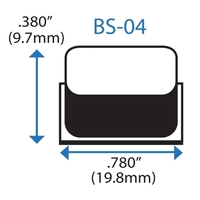 BS-04 BLACK Adhesive Back Bumper - Square