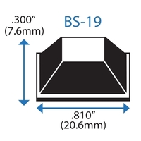 BS-19 BLACK Adhesive Back Bumper - Square