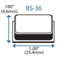 BS-36 GRAY Adhesive Back Bumper - Square