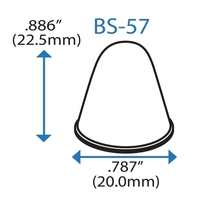 BS-57 BLACK Adhesive Back Bumper - Conical