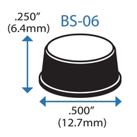 BS-06 BLACK Adhesive Back Bumper - Cylindrical