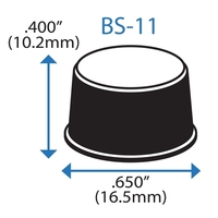 BS-11 BLACK Adhesive Back Bumper - Cylindrical