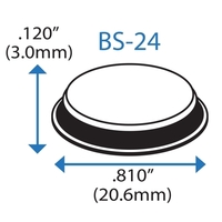 BS-24 WHITE Adhesive Back Bumper - Cylindrical