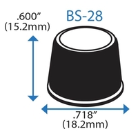 BS-28 BLACK Adhesive Back Bumper - Cylindrical