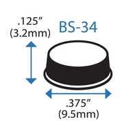 BS-34 BLACK Adhesive Back Bumper - Cylindrical