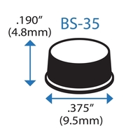 BS-35 BLACK Adhesive Back Bumper - Cylindrical