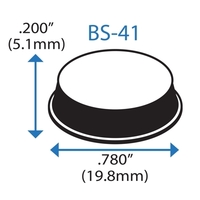 BS-41 BLACK Adhesive Back Bumper - Cylindrical