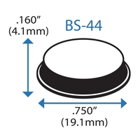 BS-44 CLEAR Adhesive Back Bumper - Cylindrical