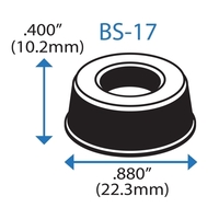 BS-17 BLACK Adhesive Back Bumper - Recessed