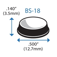 BS-18 BLACK Adhesive Back Bumper - Recessed