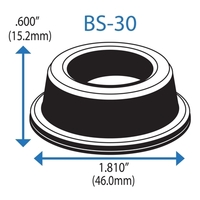BS-30 WHITE Adhesive Back Bumper - Recessed