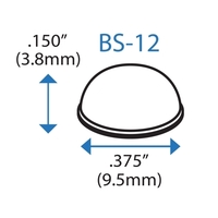 BS-12 CLEAR Adhesive Back Bumper - Hemispherical