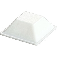 BS-19 WHITE Adhesive Back Bumper - Square