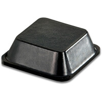 BS-29 BLACK Adhesive Back Bumper - Square