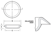 BP-3/4 Button Plug Recessed Head LDPE