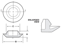 SI 415 Button Plug Flush Head LDPE