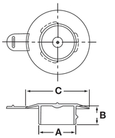 PIP-3/8-TAB Push-In Plugs with Tab LDPE