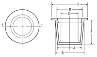 T-44 Red Tapered Cap / Plug LDPE