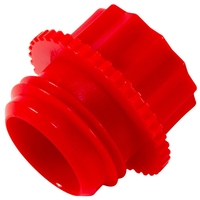 Square Head Plug w/Shoulder for NPT Threaded Ports - Red
