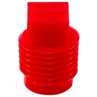 Square Head Plug for NPT Threaded Ports - Red