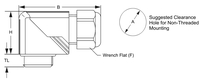 ED21AA-BK Dome Top Black Nylon PG21 Elbow Fitting
